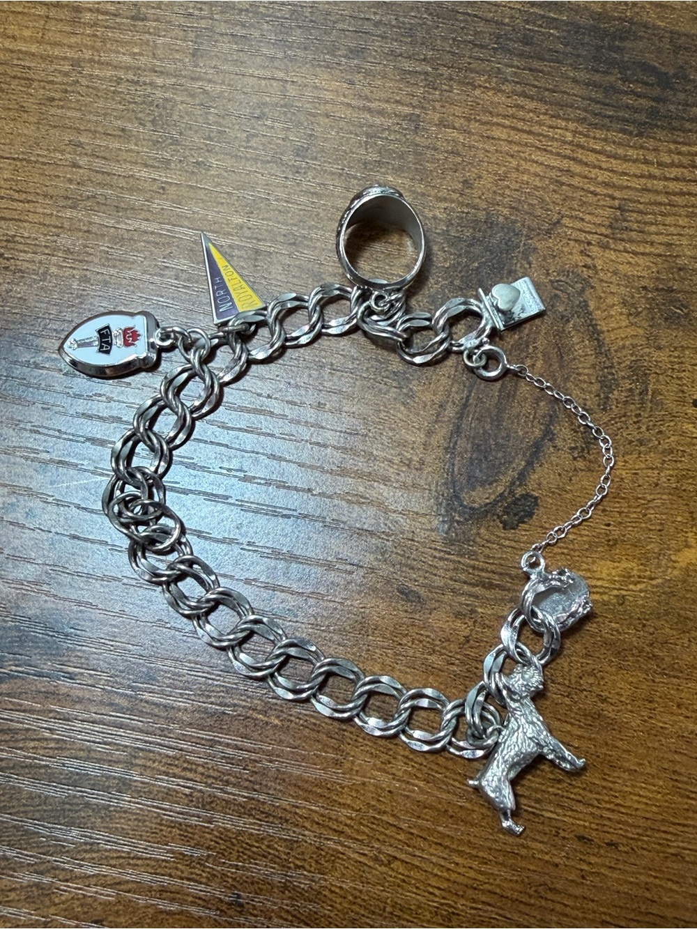 Vintage Sterling Silver Charm Bracelet Lot with Italian Gaffert Box